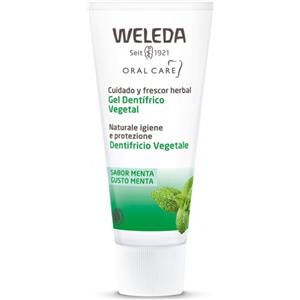 Weleda Dentifricio Vegetale Gel 75 ml - Gusto Menta Piperita, Rimuove Placca e Rinforza Gengive