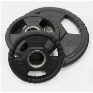 Toorx Disco Olimpionico in Ghisa Gommata - 5 kg con Foro Ø 50 mm e Impugnature Tri Grip