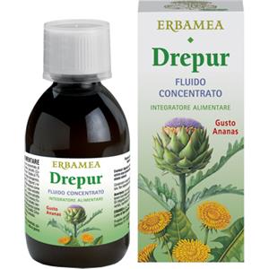 Erbamea Drepur Fluido Concentrato 250 ml - Integratore Depurativo Naturale con Cardo Mariano, Curcuma e Carciofo