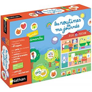 Nathan - Le Routine della mia Giornata - Calendario per organizzare Le Sue giornate - Grande Lavagna Magnetica educativa con 87 magneti - per Bambini dai 3 Anni