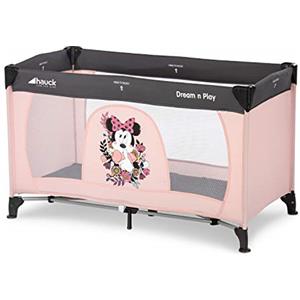 hauck Lettino da Viaggio Dream N Play - Culla Neonato Fino a 15kg - Letto Pieghevole 60x120cm - Box Bambini Leggero con Borsa inclusa - Rosa Minnie