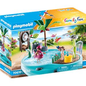 Playmobil 70610 Family Fun - Piscina con Giochi d'Acqua, Multicolore, 28,4 x 38,4 x 9,4 cm