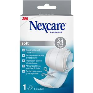Nexcare Cerotto Soft Striscia 100x8 cm - Ipoallergenico, Sottile e Delicato