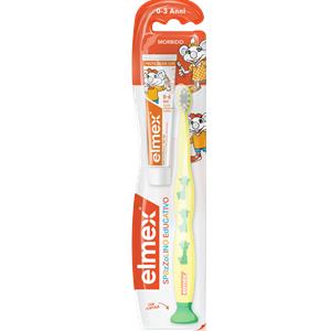 Elmex Spazzolino Educativo per Bambini 0-3 Anni - Pulizia Delicata con Testina Morbida e Setole Arrotondate