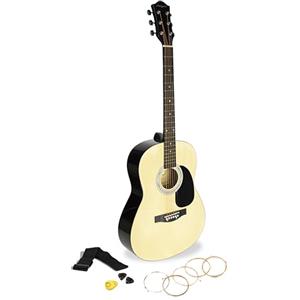 Martin Smith Chitarra acustica con corde, plettri e tracolla per chitarra, Naturale, 102 (W) x 10 (D) cm