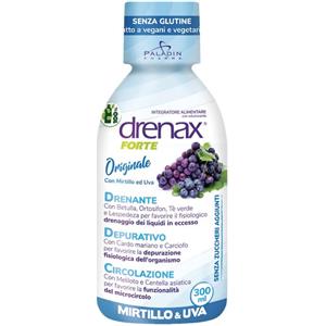 Paladin Pharma Drenax Forte Mirtillo e Uva 300 ml - Integratore Drenante con Estratti Vegetali