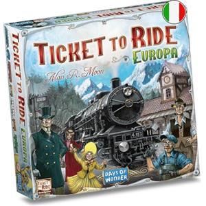 Asmodee - Ticket to Ride Europa, Gioco da Tavolo Avventura Ferroviaria, Divertimento per Famiglie e Giocatori Esperti, Costruisci Reti Ferroviarie - 2-5 Giocatori, 8+ Anni, Edizione in Inglese