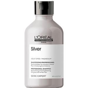 L'Oréal Professionnel Serie Expert Silver Shampoo 300ml - Shampoo Anti-Giallo per Capelli Bianchi e Grigi, Formula Neutralizzante