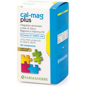 Farmaderbe Cal Mag Plus Integratore Alimentare, 60 Compresse