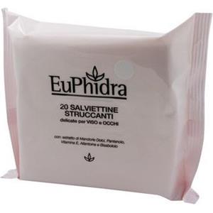 Euphidra Salviettine Struccanti Delicate per Viso e Occhi - 20 Pezzi con Soluzione Lenitiva