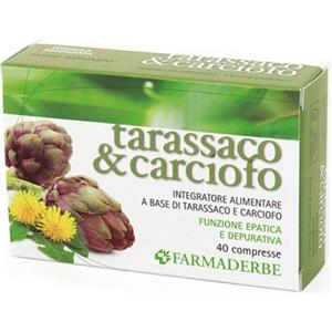 Farmaderbe Tarassaco e Carciofo Integratore Alimentare, 40 Compresse
