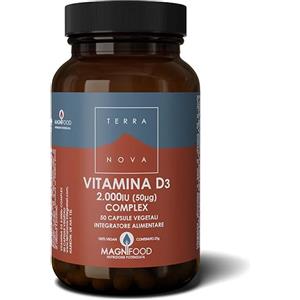 FORLIVE Srl Terranova, Vitamina D3 2000 UI Integratore, 50 Capsule