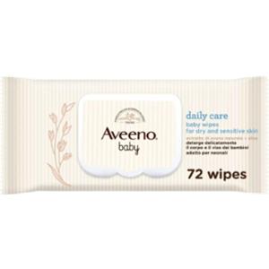 Aveeno Baby Salviettine 72 Pezzi - Detersione Delicata per Pelli Sensibili, Formula Naturale