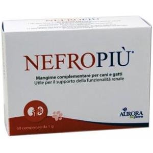 Aurora Biofarma Nefropiù 60 Compresse - Mangime Complementare per Cani e Gatti per il Supporto della Funzionalità Renale