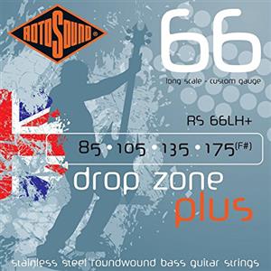 Rotosound Corde per basso elettrico SWING 66 STAINLESS SETS 4 corde RS66LH+ DROPZONE+ Stainless Custom 85-175