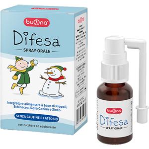 BUONA - Buona Difesa Spray Orale 15 ml per Difese Immunitarie con Propoli, Echinacea e Zinco, Gusto Fragola