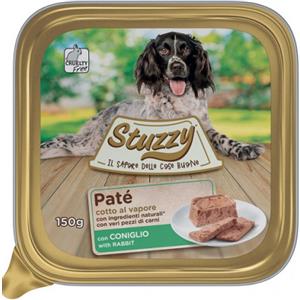 Stuzzy Dog Paté con Coniglio 150 gr - Alimento Umido Completo per Cani Adulti, Cotto a Vapore e Senza Conservanti