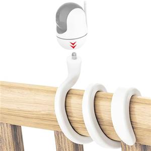 auvstar Supporto Universale Baby Monitor,Supporto per la Videocamera di Sorveglianza del Bimbo,Senza Danni Alla Parete,Compatibile la Maggior Parte dei Baby Monitor con Connessione a Vite 1/4(Bianca)