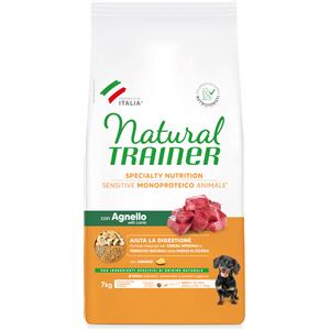 Natural Trainer Sensitive No Gluten Cibo Secco per Cani Adulti Mini con Agnello - 7 kg