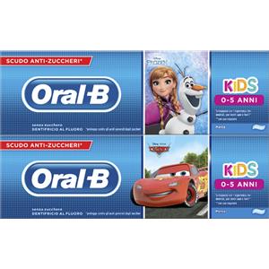 Oral-B Dentifricio per Bambini 0-5 Anni con Fluoro e Personaggi Disney Frozen & Cars - 75 ml