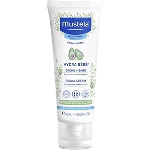 Mustela Hydra Bébé Crema Viso Idratante 40ml - 97% Ingredienti Naturali, Adatta Fin dalla Nascita