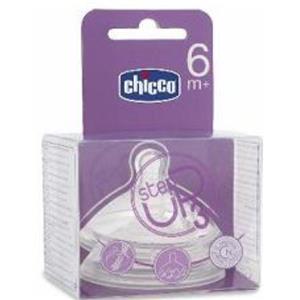 Chicco Tettarella Silicone Step Up 3 Flusso Veloce 2 Pezzi per Bambini 6 Mesi