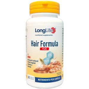 Longlife Hair Formula Plus - Integratore Alimentare per Capelli e Unghie con MSM, Aminoacidi, Vitamine e Minerali - 60 Tavolette