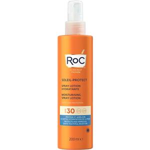 RoC Soleil Protect Lozione Spray Idratante SPF 30 - Alta Protezione Solare e Idratazione Vellutata - 200 ml