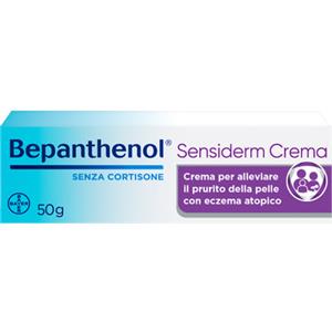 BAYER Bepanthenol Sensiderm Crema Lenitiva 50g - Sollievo da Prurito e Arrossamento, Senza Cortisone, per Dermatite ed Eczema