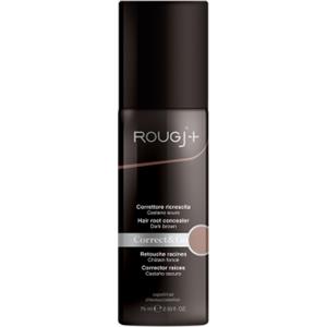 Rougj Spray Colorato Ricrescita Castano Scuro - Copertura Rapida per Capelli Bianchi - Bombola 75 ml