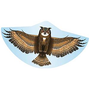 GÜNTHER FLUGSPIELE 1193 - Aquilone per bambini con motivo di gufo, aquilone a linea singola in robusto foil di PE, per bambini a partire da 4 anni, dimensioni circa 122 x 68 cm