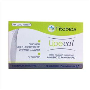 FITOBIOS LipeCal 30 Compresse - Integratore per il Controllo del Peso con Garcinia, Cassia nomame, Vitamina B6 e Cromo