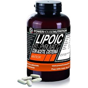 POWER HOUSE NUTRITION Acido Alfa Lipoico 600mg con Piruvato, NAC, Vitamina C e B1 - Powerhouse Nutrition - Energia Pulita, Massa Magra e Supporto Metabolico, 120 Compresse Made in Italy