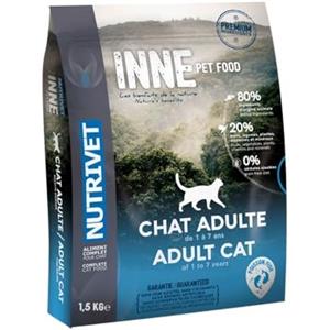 NUTRIVET - INNE CHAT - Crocchette senza cereali - Gatto adulto - Pesce - 80% ingredienti di origine animale - 1,5 kg