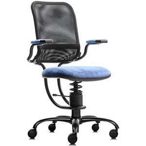Sedie ergonomiche, prezzi economici - SpinaliS Ergonomic, metallo-nero, k502-blu-savoia