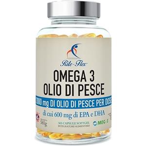 Rite-Flex | Olio di Pesce Omega 3 2000mg | Integratore Alimentare di 600mg EPA e DHA (365 Capsule Softgel)