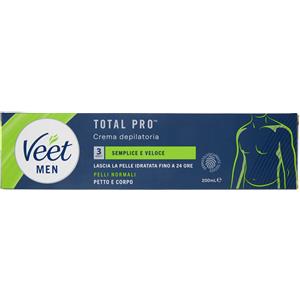 Veet Crema Depilatoria Uomo 200 ml - Rimozione Efficace Peli Superflui per Pelli Normali
