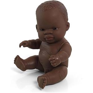 Miniland Miniland31143 - Bambolotto Africano in Sacchetto di plastica, Multicolore