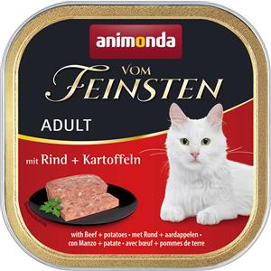 Animonda vom Feinsten Adult - Alimento umido per gatti adulti con manzo e patate, 32 x 100 g