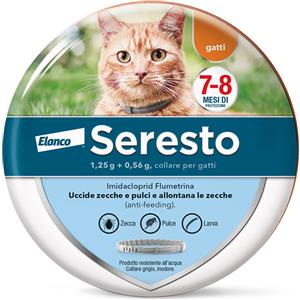 Seresto Collare per gatti antiparassitario - Seresto 1,25g + 0,56 g Collare per gatti