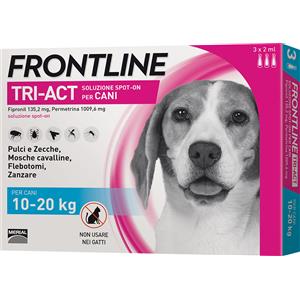 Frontline Tri-Act - Antiparassitario Spot-On per Cani 10-20 kg - 3 Pipette da 2 ml