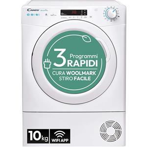 Candy Asciugatrice CSOE H10A2DE-S 10 kg con Pompa di Calore Classe E (Ex Classe A++) Profondità 60 cm Smart Pro