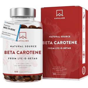 AAVALABS Betacarotene Integratore Abbronzatura Naturale 25000 UI con Lyc-O-Beta e Olio Extravergine d'Oliva - Betacarotene per Abbronzatura Forte e Sistema Immunitario - Integratori Abbronzatura 180 Capsule