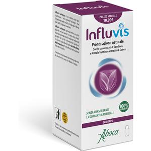 Aboca Influvis Sciroppo 100 ml - Coadiuvante Naturale con Sambuco, Acerola ed Estratto di Spirea per Difese Immunitarie