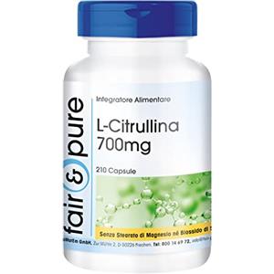 Fair & Pure® - L-Citrullina 700mg - Polvere in capsule - Vegan - 210 Capsule