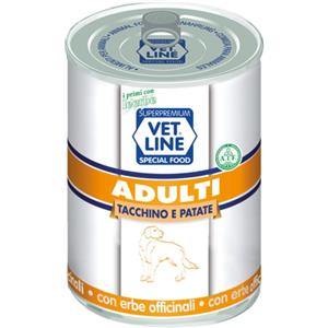 Vetline Vet Line Umido Tacchino e Patate per Cani Adulti 400 g VetLine
