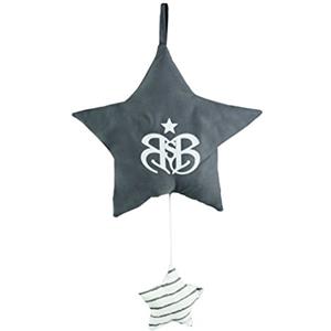 roba Carillon Rock Star Baby 3 per Neonati e Bambini - Tessuto Lavabile - Decorazione Cameretta - da Agganciare alla Culla - Ottimale come Regalo Nascita - Melodia Rimovibile - Grigio