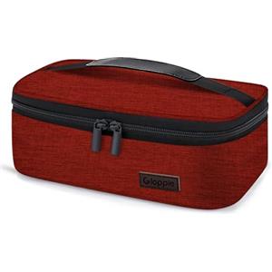 Gloppie Borsa Termica per il Pranzo da Donna e Ragazza, Borsa Frigo Porta Pranzo Isoterma Alimenti Riutilizzabile, Portatile Contenitore Termico per Snack Mantieni Caldo e Freddo, 3.5L Rosso Vino