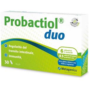 Metagenics Probactiol Duo - Integratore Probiotico per Regolarità Intestinale e Equilibrio della Flora - 30 Capsule