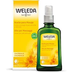 Weleda Olio per Massaggi alla Calendula, adatto a tutti i tipi di pelle anche quelle più delicate, con estratti di fiori di calendula bio e camomilla(1X100 ml)